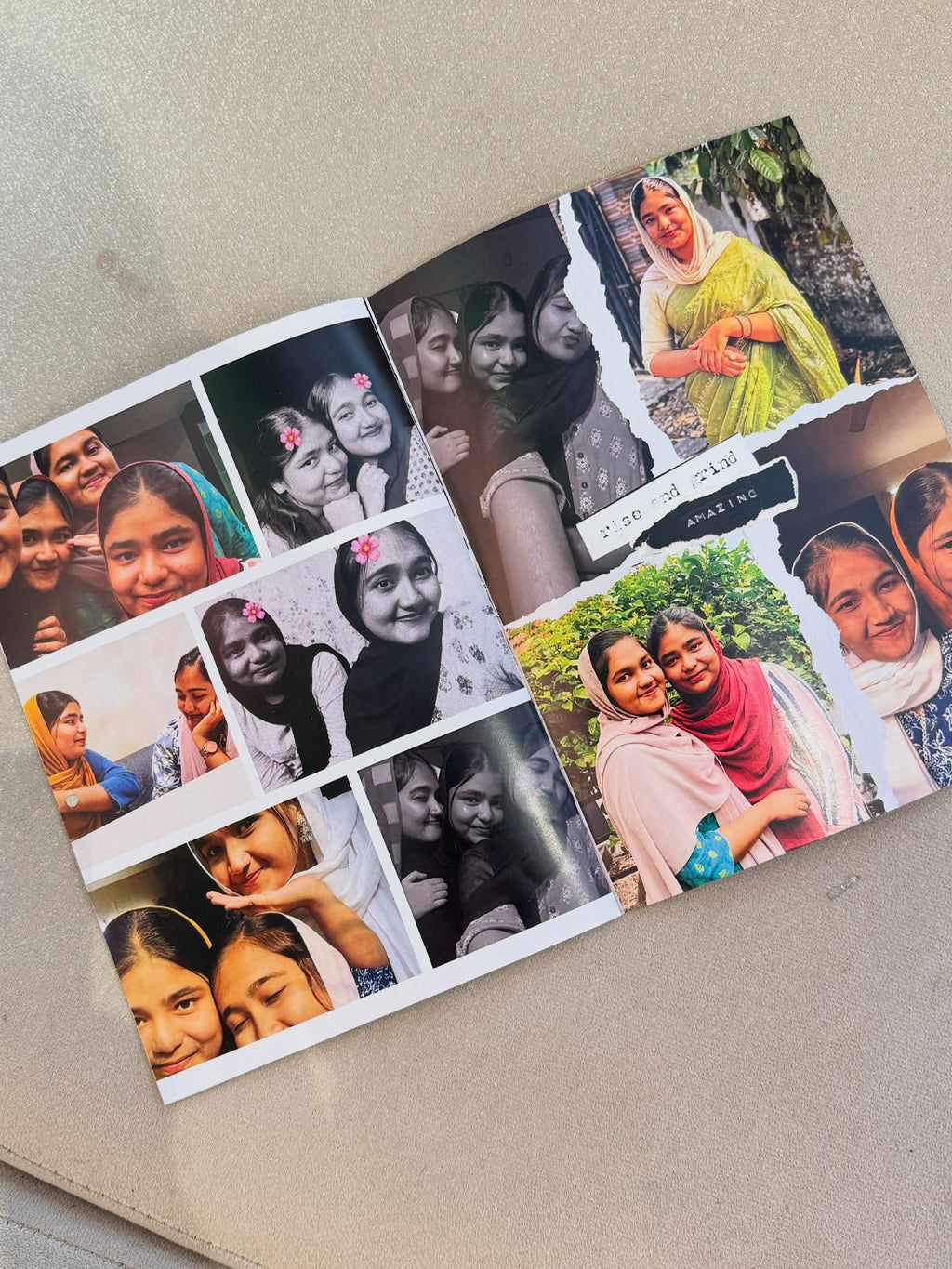personalized 20 photo magazine,custom photo album scrapbook, birthday and gift, mini memory photo book