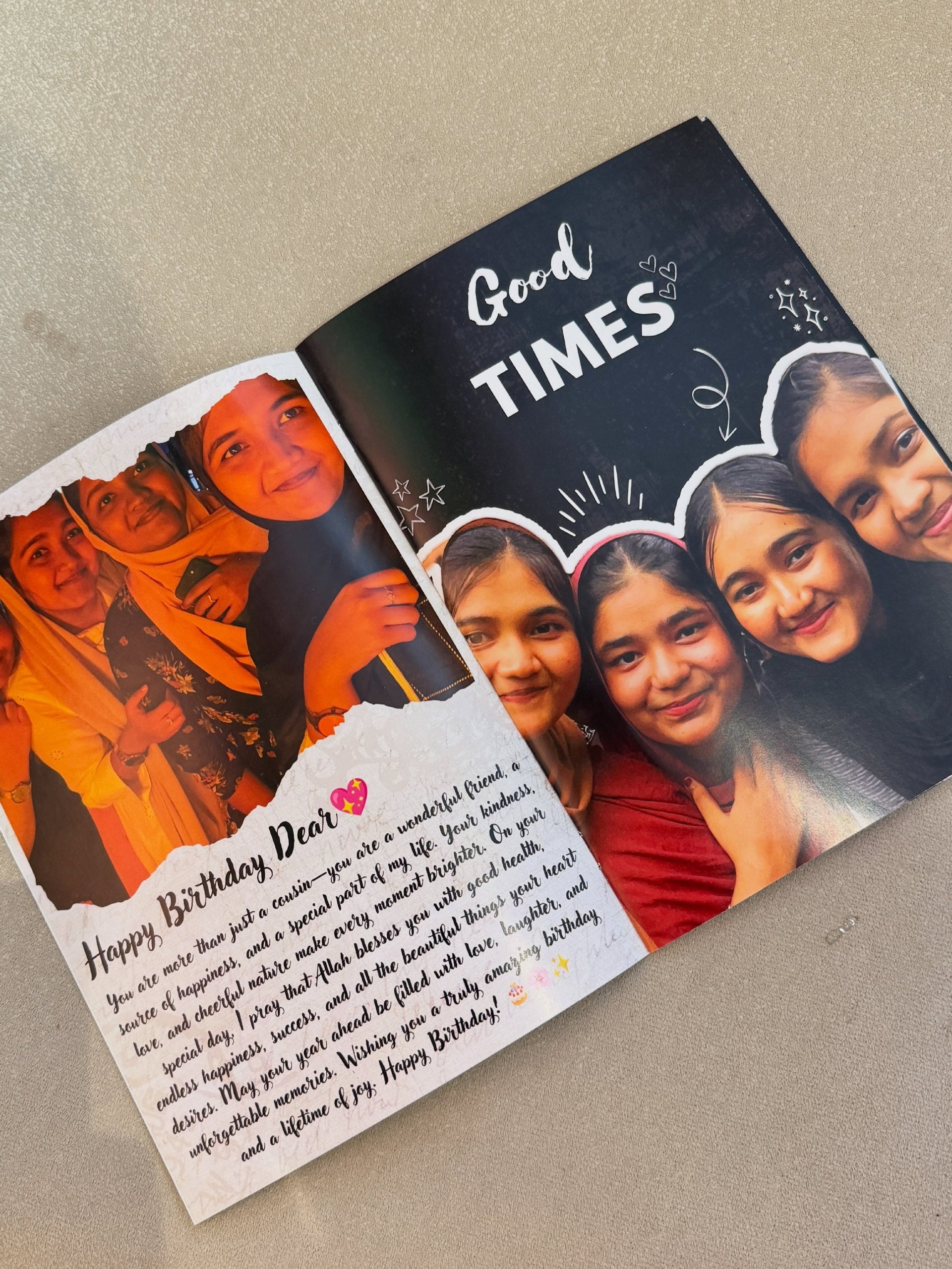personalized 20 photo magazine,custom photo album scrapbook, birthday and gift, mini memory photo book