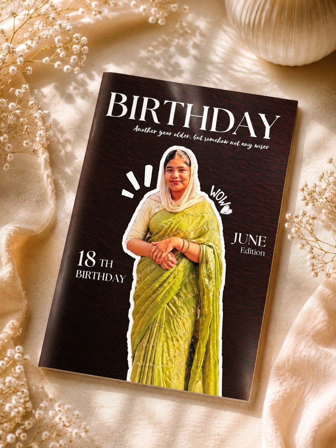 personalized 20 photo magazine,custom photo album scrapbook, birthday and gift, mini memory photo book