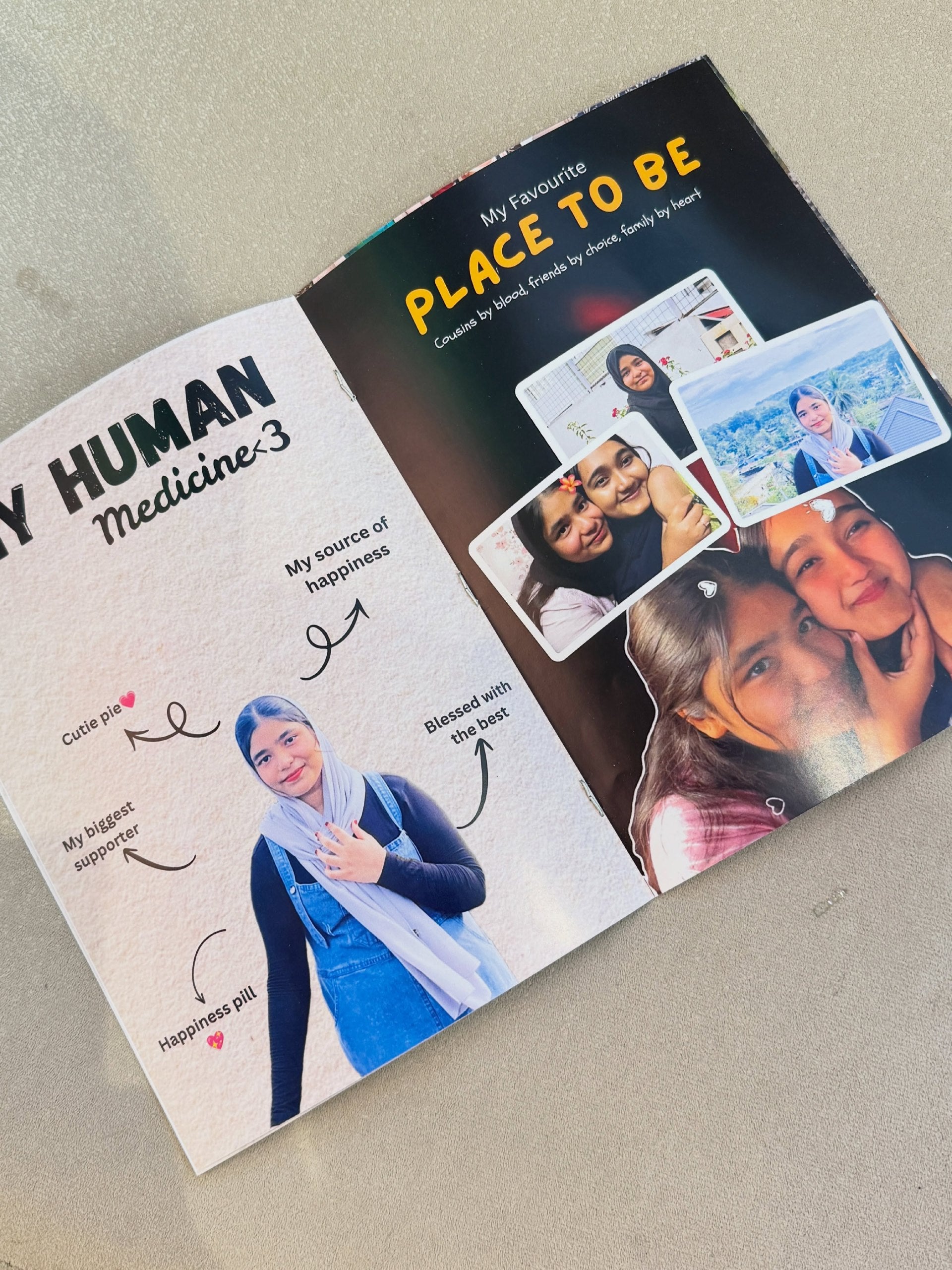 personalized 20 photo magazine,custom photo album scrapbook, birthday and gift, mini memory photo book